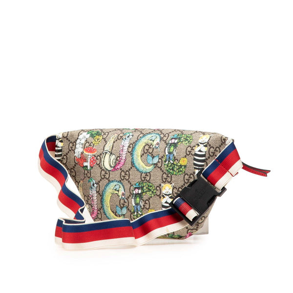 グッチ GGスプリーム ヒグチユウコ ウエストバッグ ボディバッグ 502095 ブラウン マルチカラー PVC レザー レディース GUCCI 【中古】