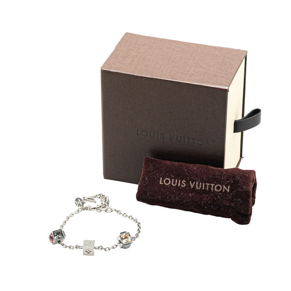 ルイ ヴィトン ブラスレ ギャンブル ラインストーン ブレスレット M65231 シルバー メタル レディース LOUIS VUITTON 【中古】