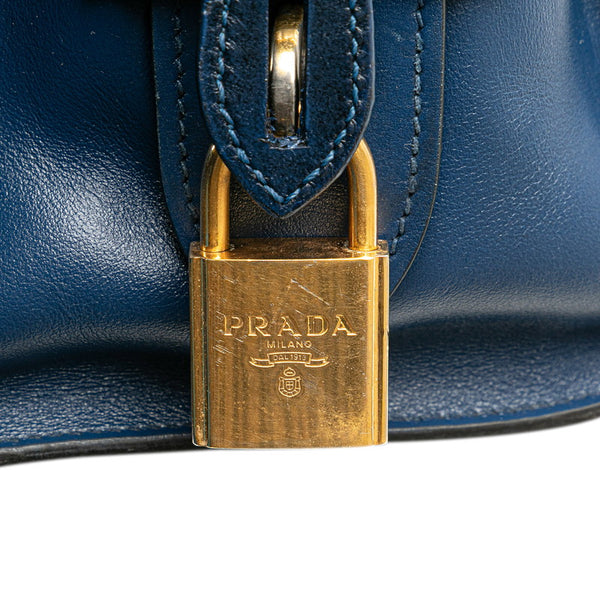 プラダ エスプラナード ハンドバッグ ショルダーバッグ 2WAY 1BA046 ブルー レザー レディース PRADA 【中古】