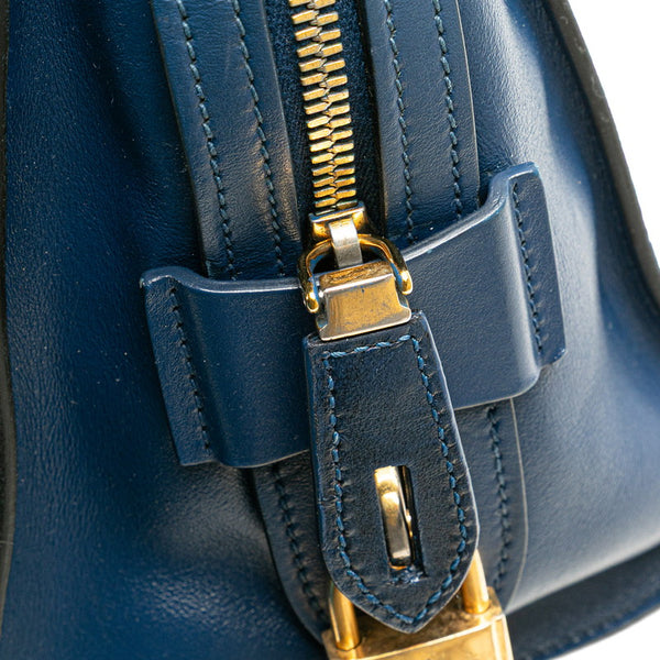 プラダ エスプラナード ハンドバッグ ショルダーバッグ 2WAY 1BA046 ブルー レザー レディース PRADA 【中古】