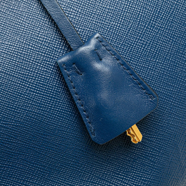 プラダ エスプラナード ハンドバッグ ショルダーバッグ 2WAY 1BA046 ブルー レザー レディース PRADA 【中古】