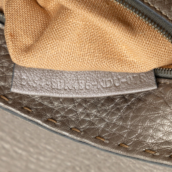 フェンディ セレリア リンダ ミニ ハンドバッグ 8R486 グレー シルバー レザー レディース FENDI 【中古】