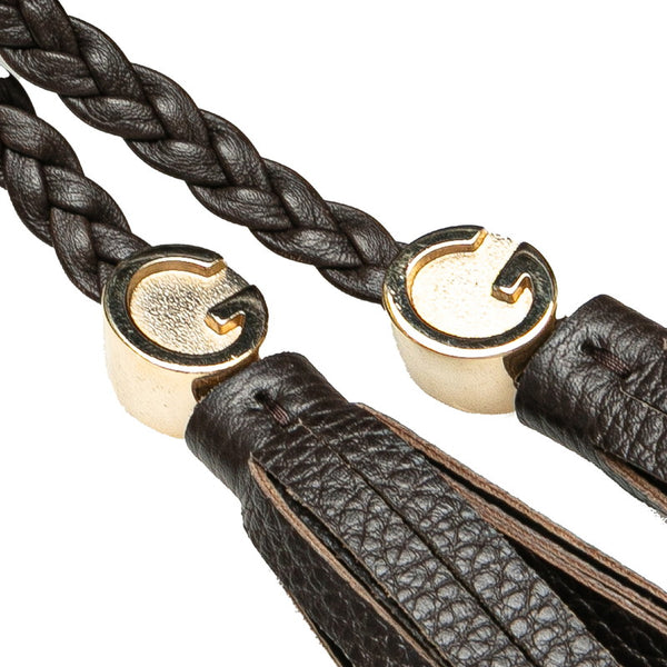グッチ マラケシュ タッセル 斜め掛け ショルダーバッグ 336658 ブラウン レザー レディース GUCCI 【中古】