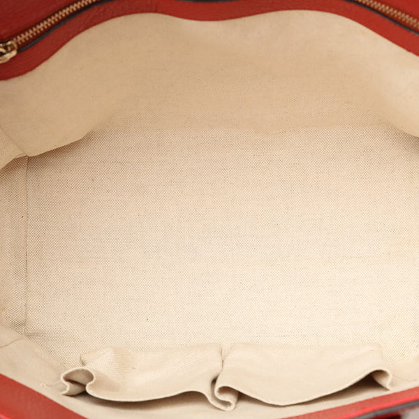 グッチ スウィング ショルダーバッグ トートバッグ 354408 レッド レザー レディース GUCCI 【中古】