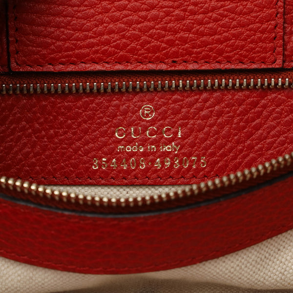 グッチ スウィング ショルダーバッグ トートバッグ 354408 レッド レザー レディース GUCCI 【中古】