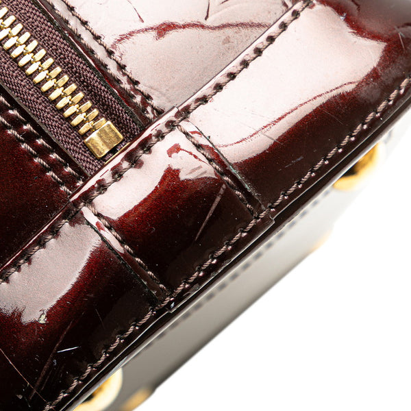 ルイ ヴィトン モノグラム ヴェルニ アルマPM ハンドバッグ M91611 アマラント パープル パテントレザー レディース LOUIS VUITTON 【中古】
