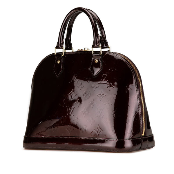 ルイ ヴィトン モノグラム ヴェルニ アルマPM ハンドバッグ M91611 アマラント パープル パテントレザー レディース LOUIS VUITTON 【中古】