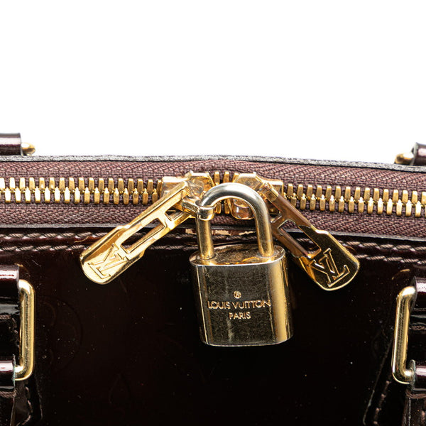 ルイ ヴィトン モノグラム ヴェルニ アルマPM ハンドバッグ M91611 アマラント パープル パテントレザー レディース LOUIS VUITTON 【中古】