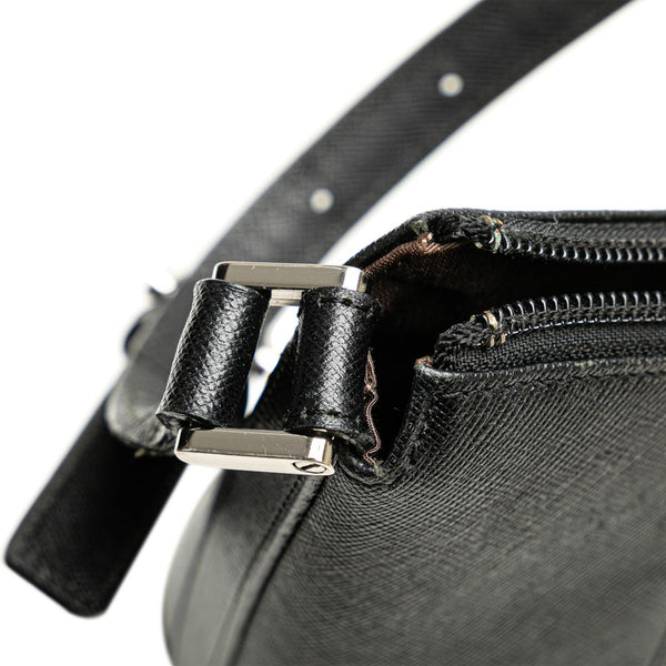 バーバリー ノバチェック ワンショルダーバッグ ハンドバッグ ブラック レザー レディース BURBERRY 【中古】