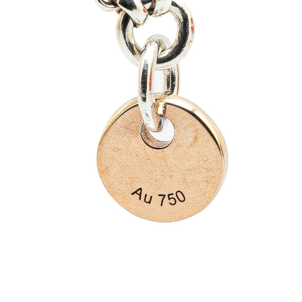エルメス エクスリブリス ST ブレスレット SV925 シルバー K18PG ピンクゴールド レディース HERMES 【中古】