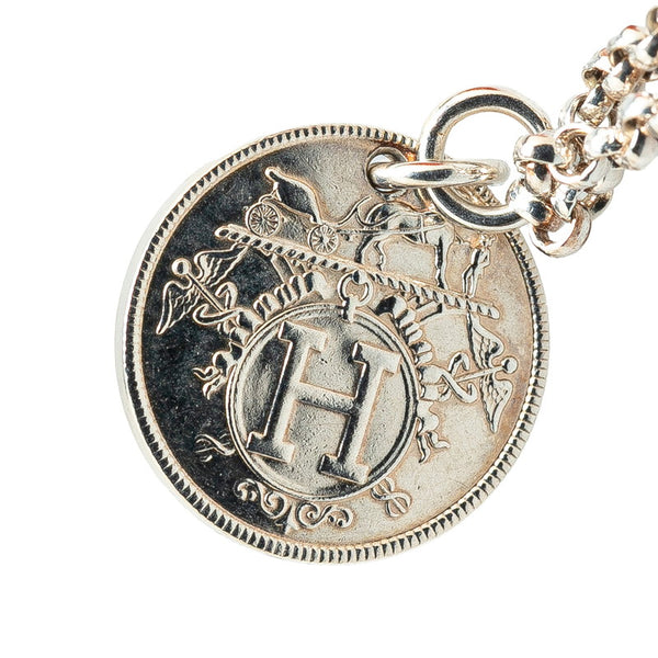 エルメス エクスリブリス ST ブレスレット SV925 シルバー K18PG ピンクゴールド レディース HERMES 【中古】