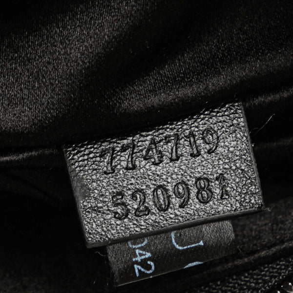 グッチ GGデニム ホースビットスリム スモールショルダーバッグ 774719 ブラック デニム レザー レディース GUCCI 【中古】