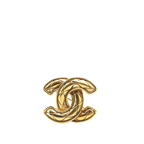 シャネル ヴィンテージ マトラッセ ココマーク ブローチ ゴールド メッキ レディース CHANEL 【中古】
