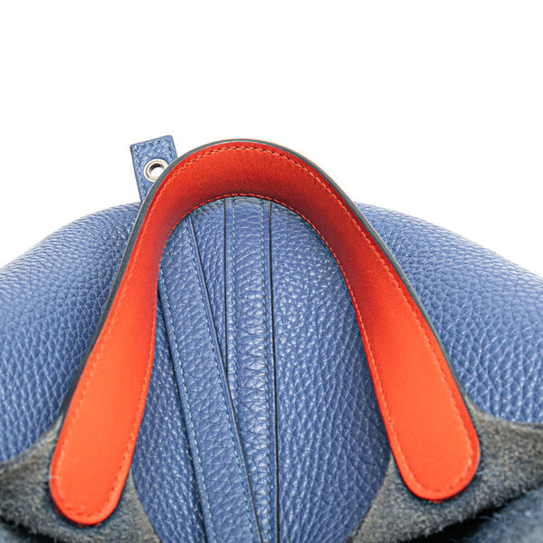 エルメス ピコタンロックPM エクラ ハンドバッグ ブルーブライトン カプシーヌ レッド トリヨンクレマンス ヴォースイフト レディース HERMES 【中古】