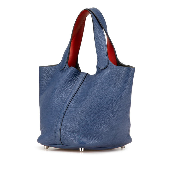 エルメス ピコタンロックPM エクラ ハンドバッグ ブルーブライトン カプシーヌ レッド トリヨンクレマンス ヴォースイフト レディース HERMES 【中古】