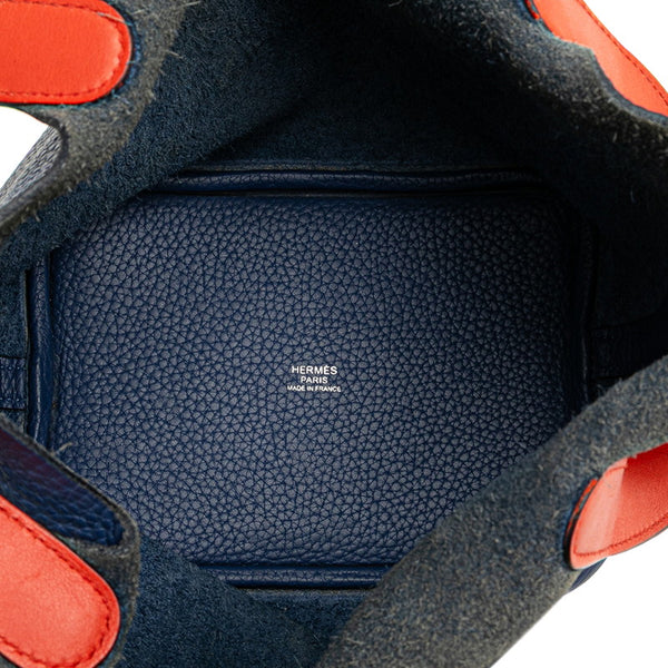 エルメス ピコタンロックPM エクラ ハンドバッグ ブルーブライトン カプシーヌ レッド トリヨンクレマンス ヴォースイフト レディース HERMES 【中古】