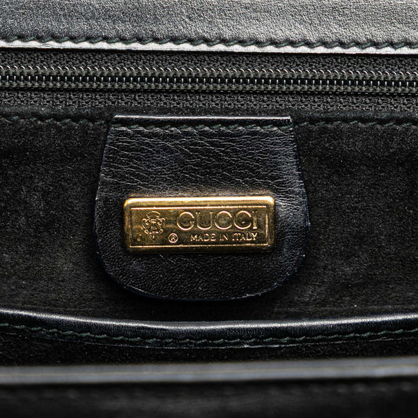 グッチ ハンドバッグ 000 46 0103 ブラック ブラウン レザー プラスチック レディース GUCCI 【中古】