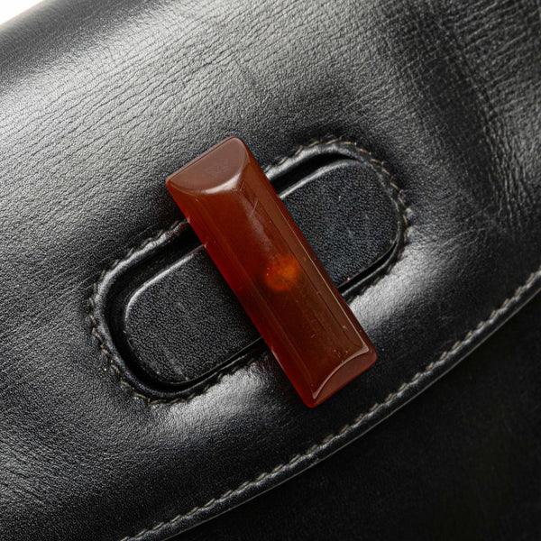 グッチ ハンドバッグ 000 46 0103 ブラック ブラウン レザー プラスチック レディース GUCCI 【中古】