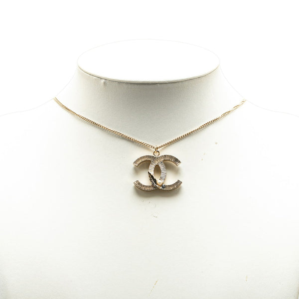 シャネル ココマーク リーフ ネックレス シルバー メタル フェイクパール レディース CHANEL 【中古】