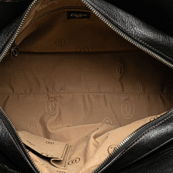 カルティエ マルチェロ ハンドバッグ ショルダーバッグ 2WAY ブラック レザー レディース CARTIER 【中古】