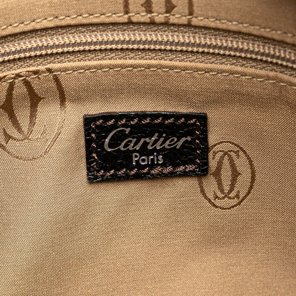 カルティエ マルチェロ ハンドバッグ ショルダーバッグ 2WAY ブラック レザー レディース CARTIER 【中古】