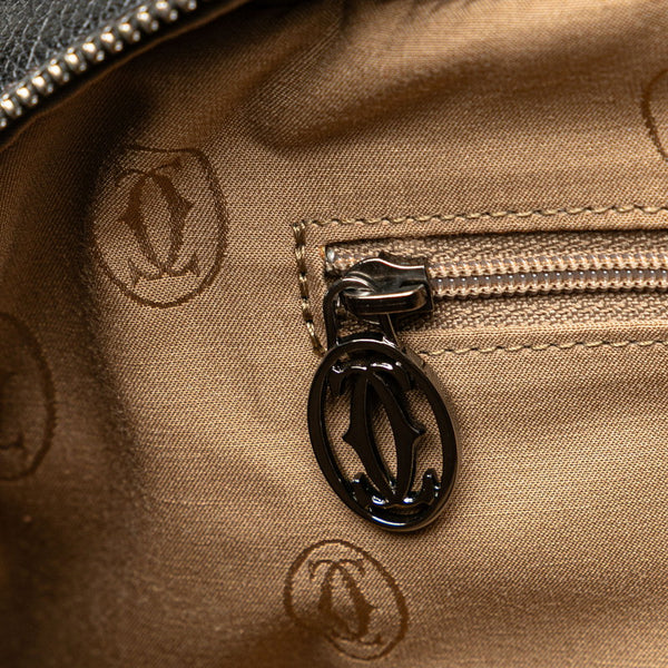 カルティエ マルチェロ ハンドバッグ ショルダーバッグ 2WAY ブラック レザー レディース CARTIER 【中古】