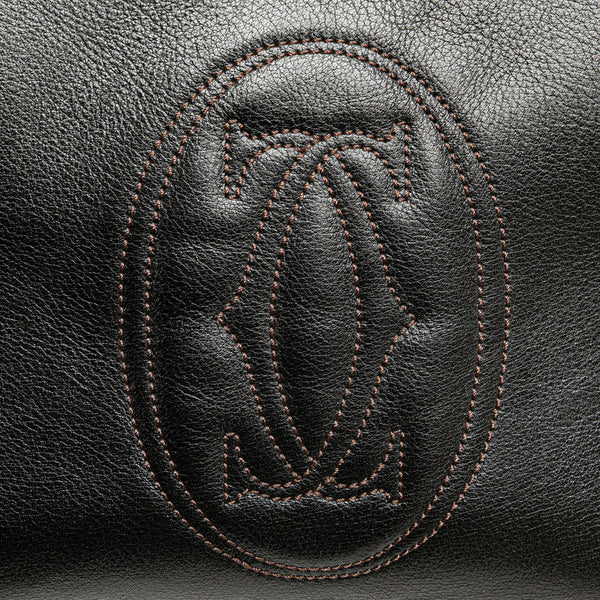 カルティエ マルチェロ ハンドバッグ ショルダーバッグ 2WAY ブラック レザー レディース CARTIER 【中古】