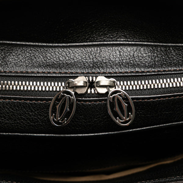 カルティエ マルチェロ ハンドバッグ ショルダーバッグ 2WAY ブラック レザー レディース CARTIER 【中古】
