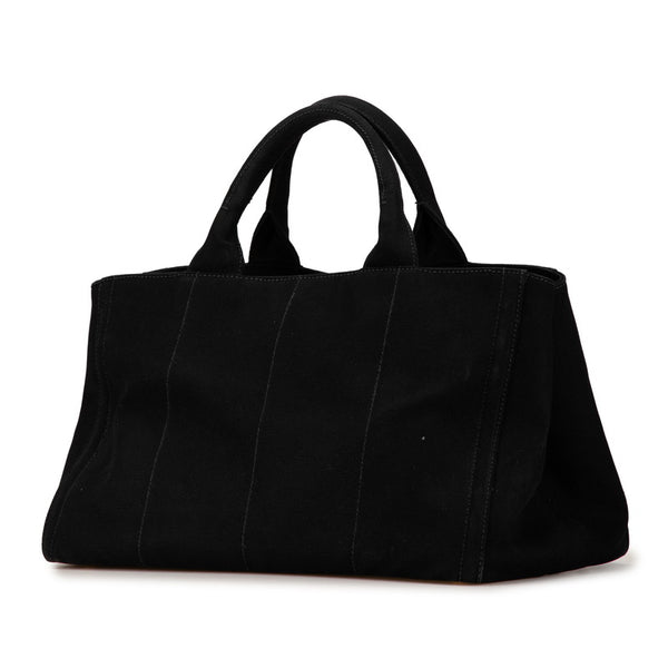 プラダ カナパ ハンドバッグ ショルダーバッグ 2WAY 1BG439 ブラック キャンバス ビーズ レディース PRADA 【中古】