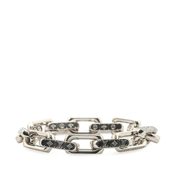 ルイ ヴィトン モノグラム チェーン ブレスレット #M M64223 シルバー メタル メンズ LOUIS VUITTON 【中古】