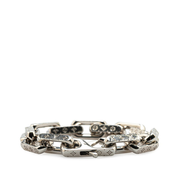 ルイ ヴィトン モノグラム チェーン ブレスレット #M M64223 シルバー メタル メンズ LOUIS VUITTON 【中古】