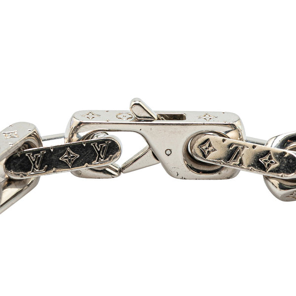 ルイ ヴィトン モノグラム チェーン ブレスレット #M M64223 シルバー メタル メンズ LOUIS VUITTON 【中古】