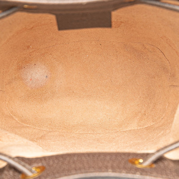 グッチ GGスプリーム オフィディア ミニバケットバッグ 550620 ベージュ ブラウン PVC レザー レディース GUCCI 【中古】