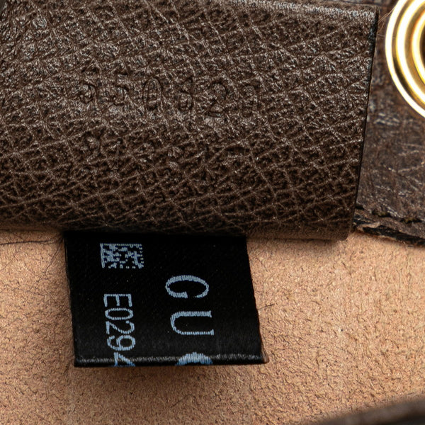 グッチ GGスプリーム オフィディア ミニバケットバッグ 550620 ベージュ ブラウン PVC レザー レディース GUCCI 【中古】