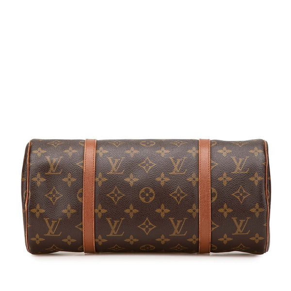 ルイ ヴィトン モノグラム パピヨン30 ハンドバッグ M51385 ブラウン PVC レザー レディース LOUIS VUITTON 【中古】