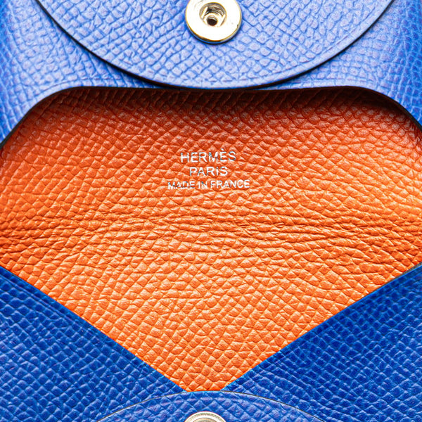 エルメス バスティア コインケース ブルーロワイヤル テールバテュ ヴォーエプソン レディース HERMES 【中古】