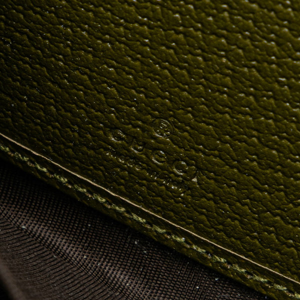 グッチ グッチ オフザグリット ラウンドファスナー 長財布 625576 カーキグリーン ナイロン レザー レディース GUCCI 【中古】