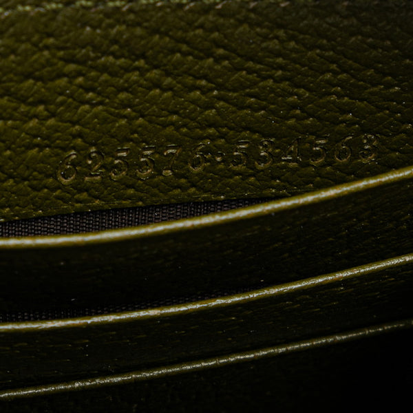 グッチ グッチ オフザグリット ラウンドファスナー 長財布 625576 カーキグリーン ナイロン レザー レディース GUCCI 【中古】