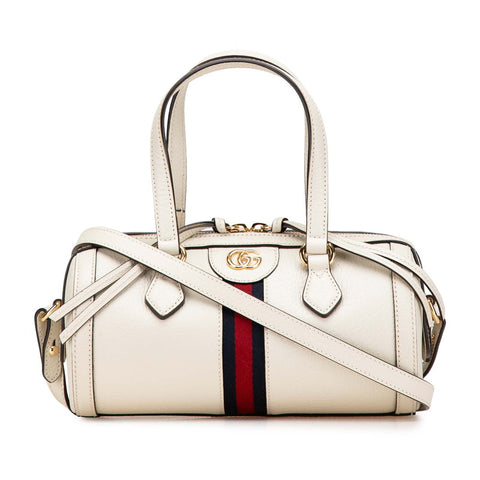グッチ GGオフィディア  ハンドバッグ ショルダーバッグ 2WAY 602577 ホワイト レザー レディース GUCCI 【中古】