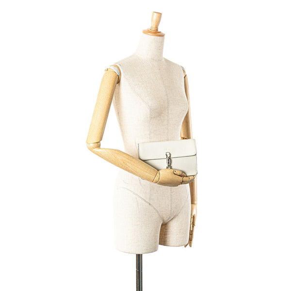 グッチ ニュージャッキー ポーチ 364434 ホワイト レザー レディース GUCCI 【中古】