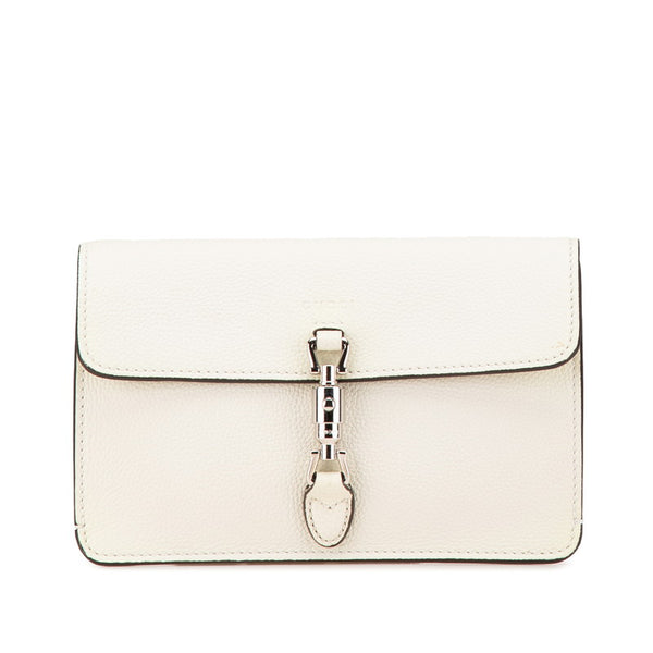 グッチ ニュージャッキー ポーチ 364434 ホワイト レザー レディース GUCCI 【中古】