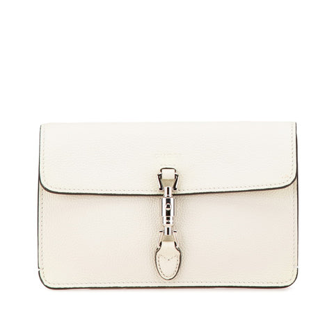 グッチ ニュージャッキー ポーチ 364434 ホワイト レザー レディース GUCCI 【中古】