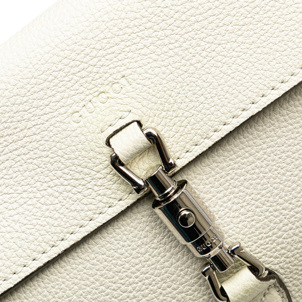 グッチ ニュージャッキー ポーチ 364434 ホワイト レザー レディース GUCCI 【中古】