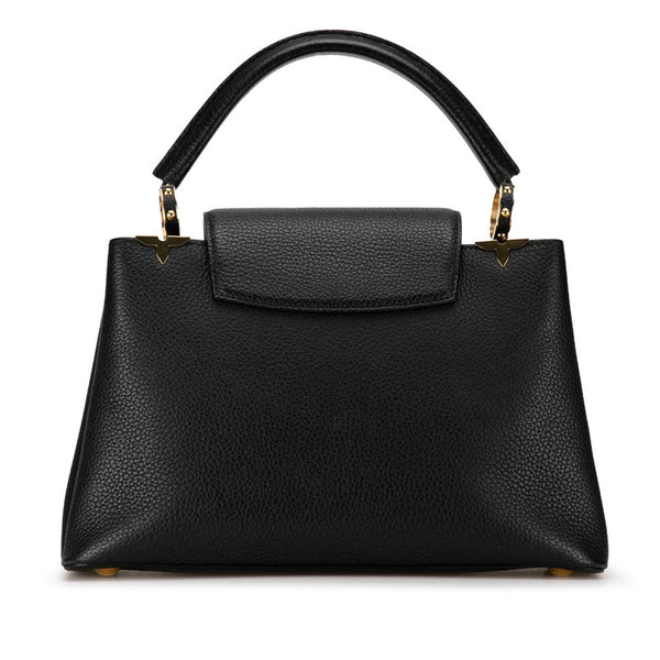 ルイ ヴィトン カプシーヌMM ハンドバッグ ショルダーバッグ 2WAY M54663 ブラック ゴールド レザー レディース LOUIS VUITTON 【中古】