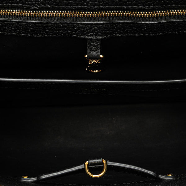 ルイ ヴィトン カプシーヌMM ハンドバッグ ショルダーバッグ 2WAY M54663 ブラック ゴールド レザー レディース LOUIS VUITTON 【中古】