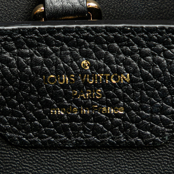 ルイ ヴィトン カプシーヌMM ハンドバッグ ショルダーバッグ 2WAY M54663 ブラック ゴールド レザー レディース LOUIS VUITTON 【中古】