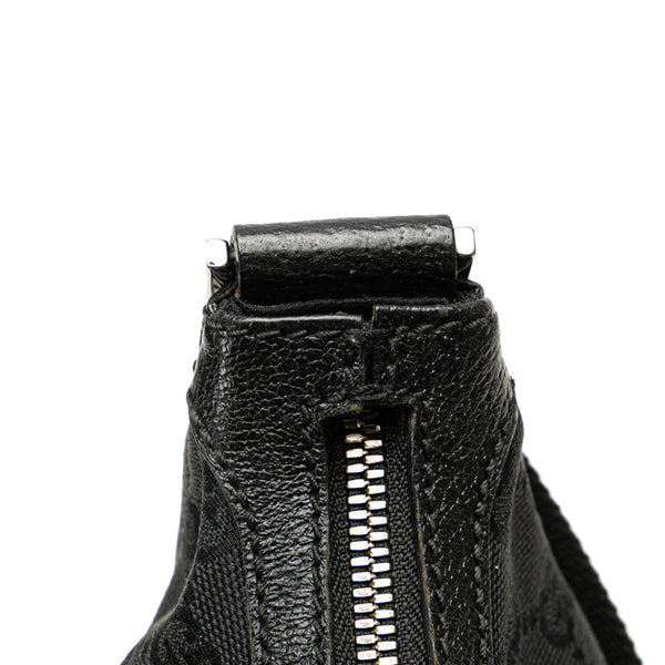 グッチ GGキャンバス 斜め掛け ショルダーバッグ 131211 ブラック キャンバス レザー レディース GUCCI 【中古】