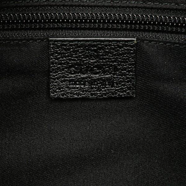 グッチ GGキャンバス 斜め掛け ショルダーバッグ 131211 ブラック キャンバス レザー レディース GUCCI 【中古】