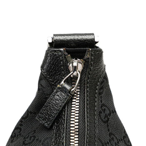 グッチ GGキャンバス 斜め掛け ショルダーバッグ 131211 ブラック キャンバス レザー レディース GUCCI 【中古】