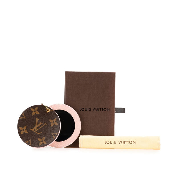 ルイ ヴィトン モノグラム キーホルダー バッグチャーム ミラー M68003 ブラウン ライトピンク PVC レザー レディース LOUIS VUITTON 【中古】